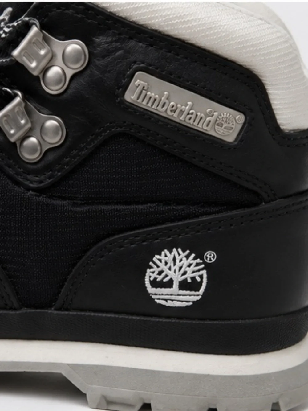 Timberland Women Black and White Lace-Up Boot